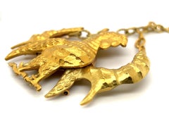 Patek Philippe by Jean Lurçat 18 Karat Gold Double Rooster Necklace, 1960s