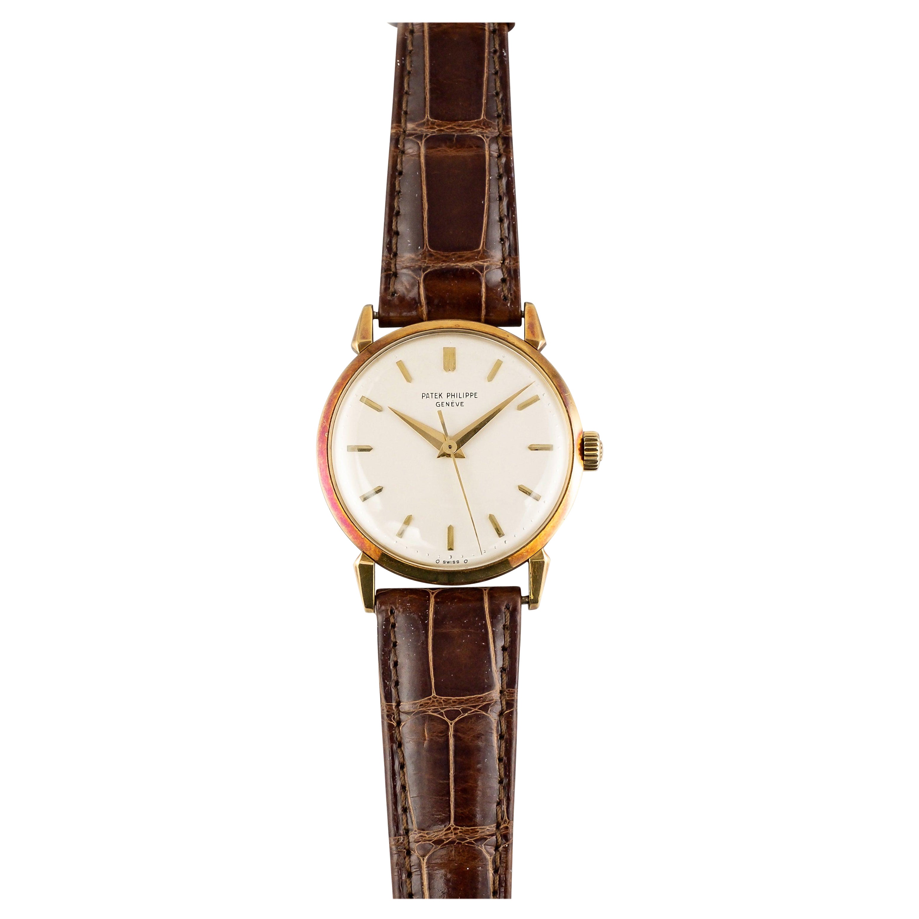 Patek Philippe Calatrava 1578 White Dial Watch in 18K Yellow Gold, 1950s