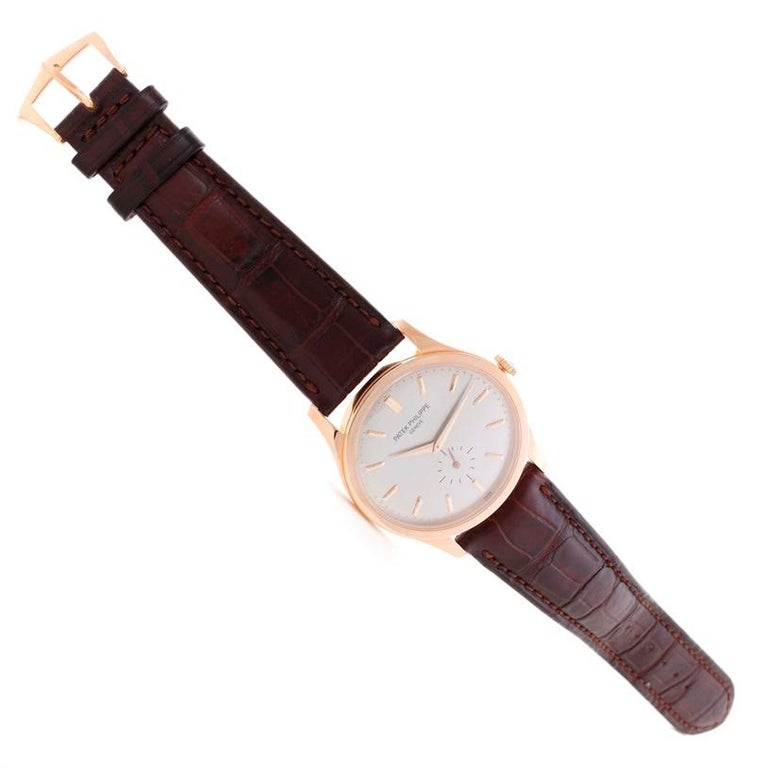 Patek Philippe Calatrava 18 Karat Rose Gold Mechanical Watch 5196r
