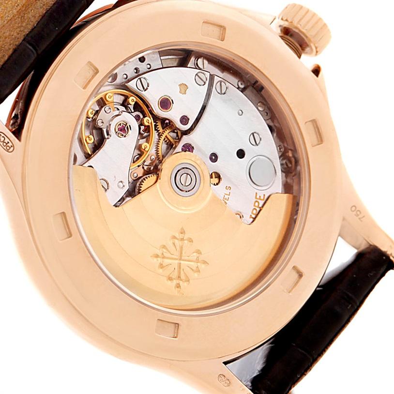 Patek Philippe Calatrava 18 Karat Rose Gold Watch 5107R Box Papers For Sale 3