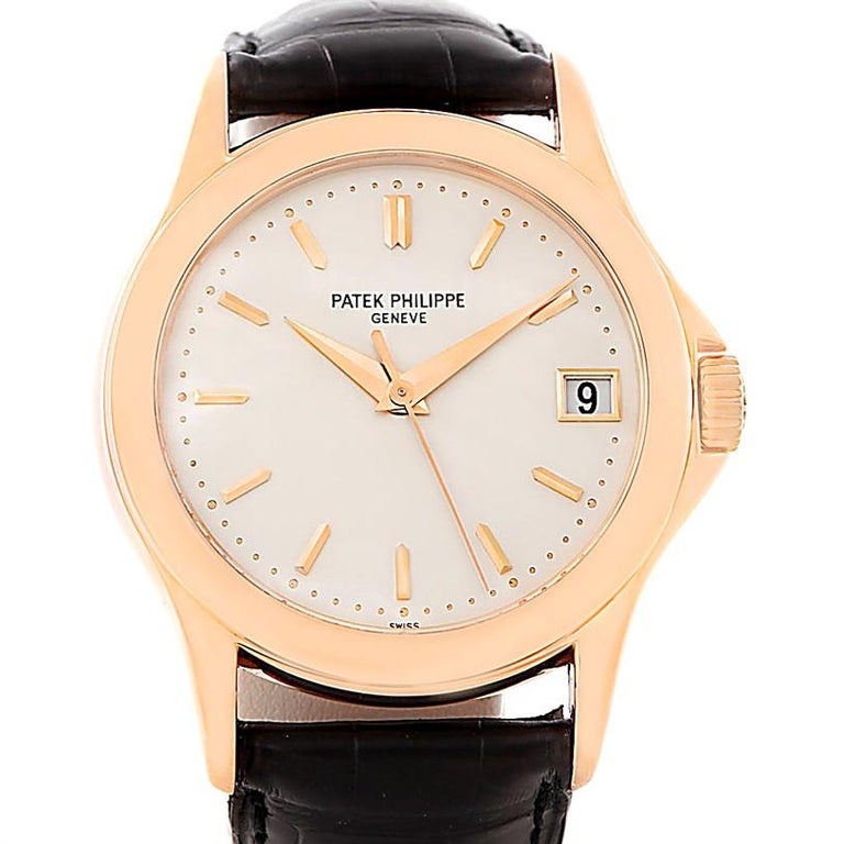 Patek Philippe Calatrava 18 Karat Rose Gold Watch 5107R Box Papers For ...