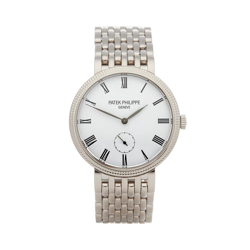 Patek Philippe Calatrava 18 Karat White Gold 7119 1G 010 For Sale
