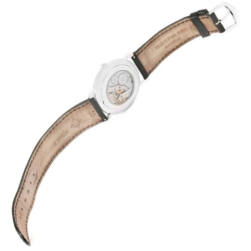 Men's Patek Philippe Calatrava 18 Karat White Gold Watch 5119G