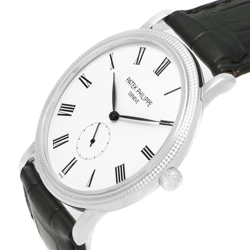 Patek Philippe Calatrava 18 Karat White Gold Watch 5119G For Sale 2