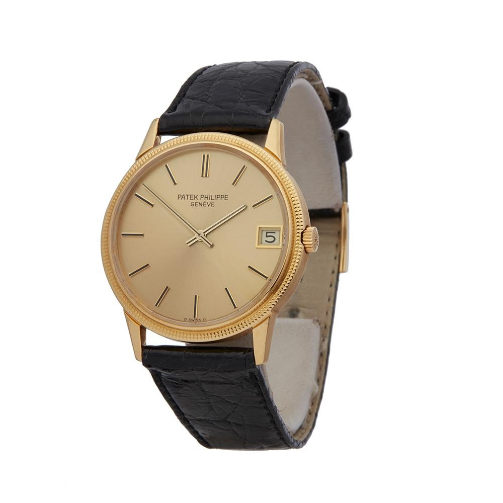 Reference: COM1556
Manufacturer: Patek Philippe
Model: Calatrava
Age: Circa 2000's
Gender: Men's
Box and Papers: Xupes Presentation Box
Dial: Champagne Baton
Glass: Sapphire Crystal
Movement: Automatic
Water Resistance: To Manufacturers