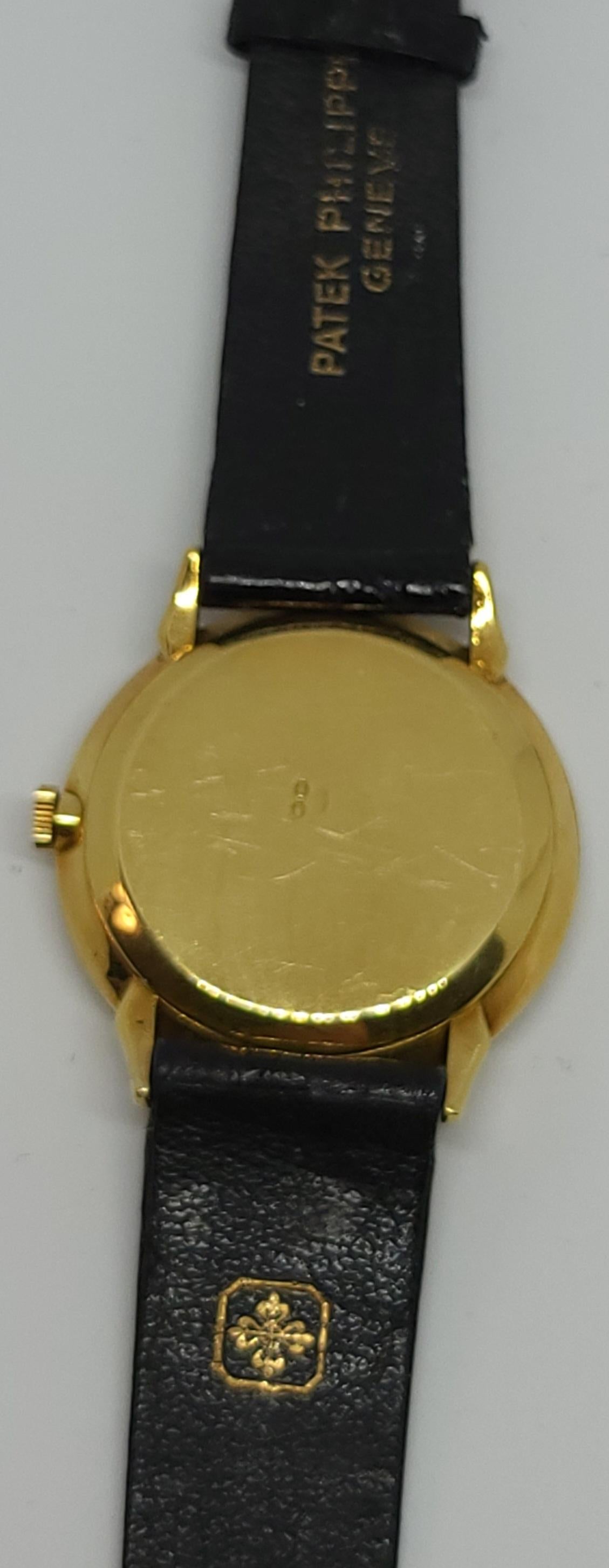 Patek Philippe Calatrava 18 Kt Gold Wrist Watch Cal. 27 AM 400 Anti-magnétiques For Sale 4