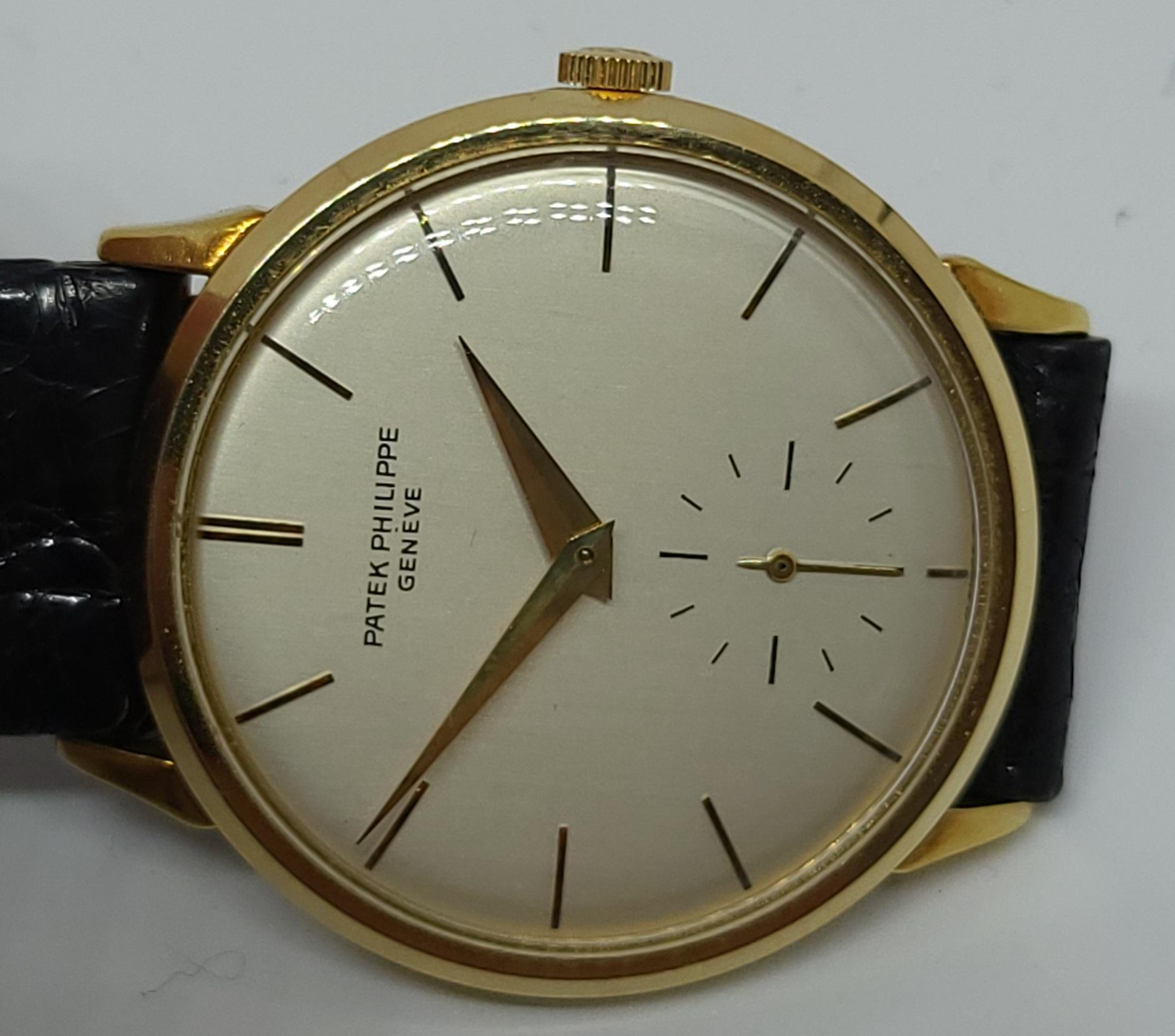 Patek Philippe Calatrava 18 Kt Gold Wrist Watch Cal. 27 AM 400 Anti-magnétiques For Sale 8