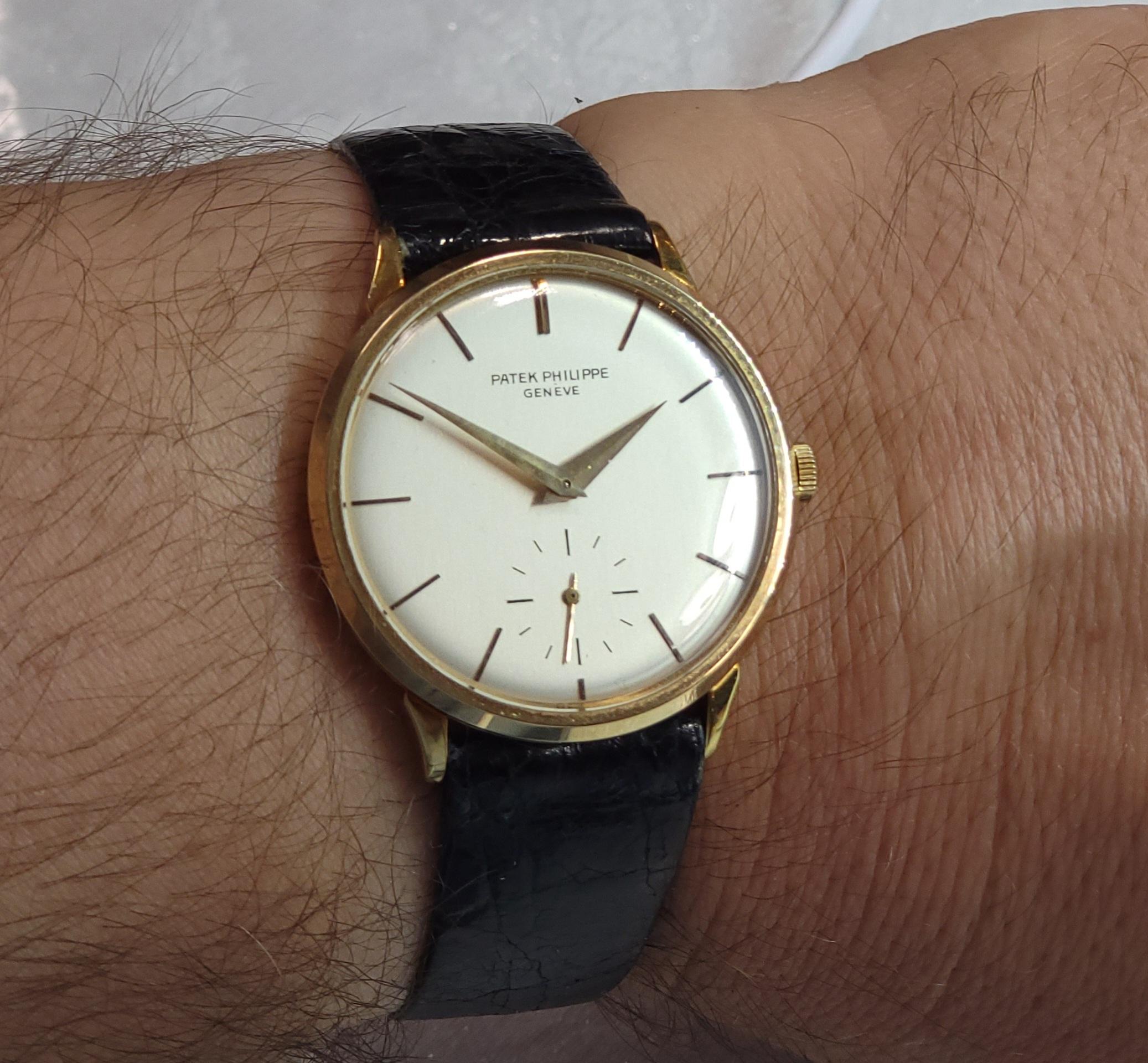 Patek Philippe Calatrava 18 Kt Gold Armbanduhr Kal. 27 AM 400 Anti-magnétiques (Kunsthandwerker*in) im Angebot