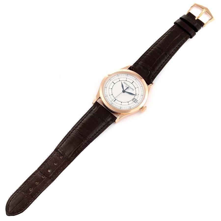 Patek Philippe Calatrava 18k Rose Gold Automatic Mens Watch 5296 For Sale 2