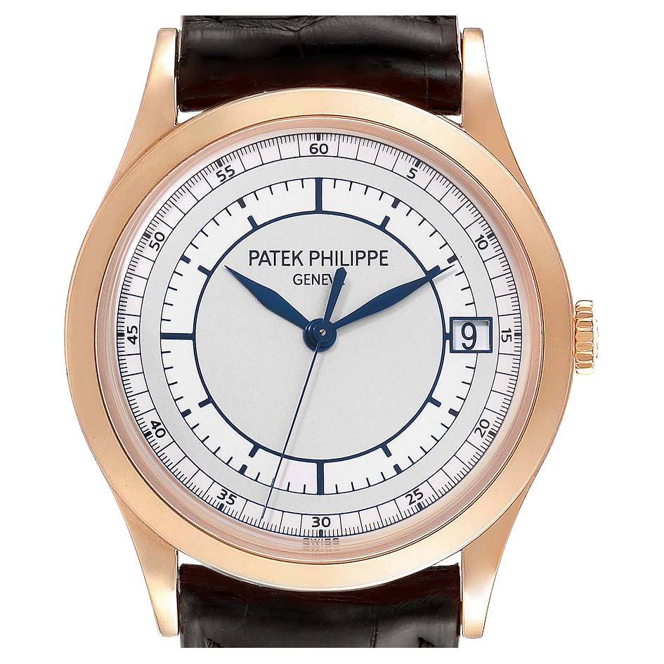 Patek Philippe Calatrava 18k Rose Gold Automatic Mens Watch 5296 For Sale