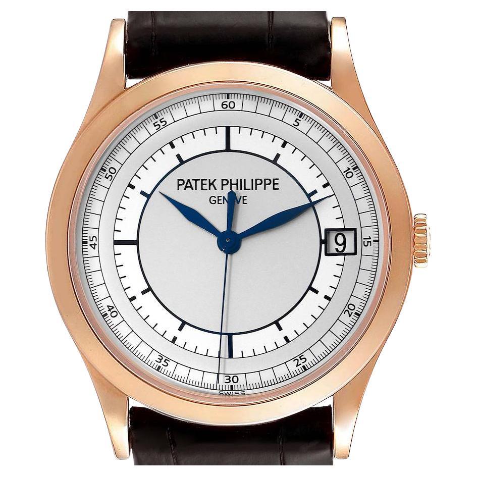 Patek Philippe Calatrava 18k Rose Gold Automatic Mens Watch 5296 For Sale