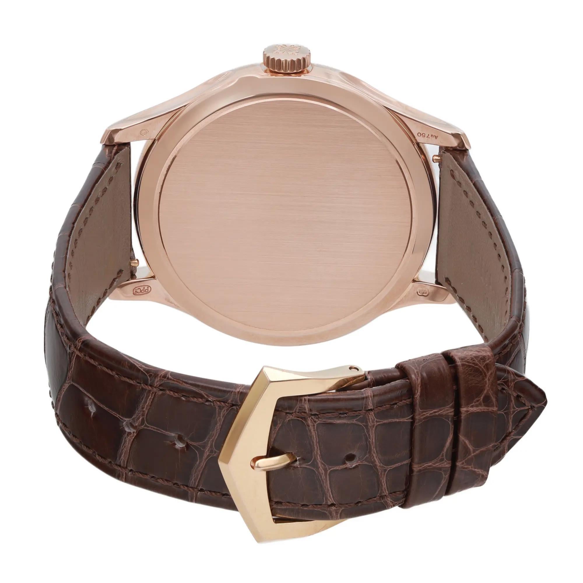 Patek Philippe Calatrava 18K Rose Gold Ivory Dial Automatic Men Watch 5227R-001 For Sale 1