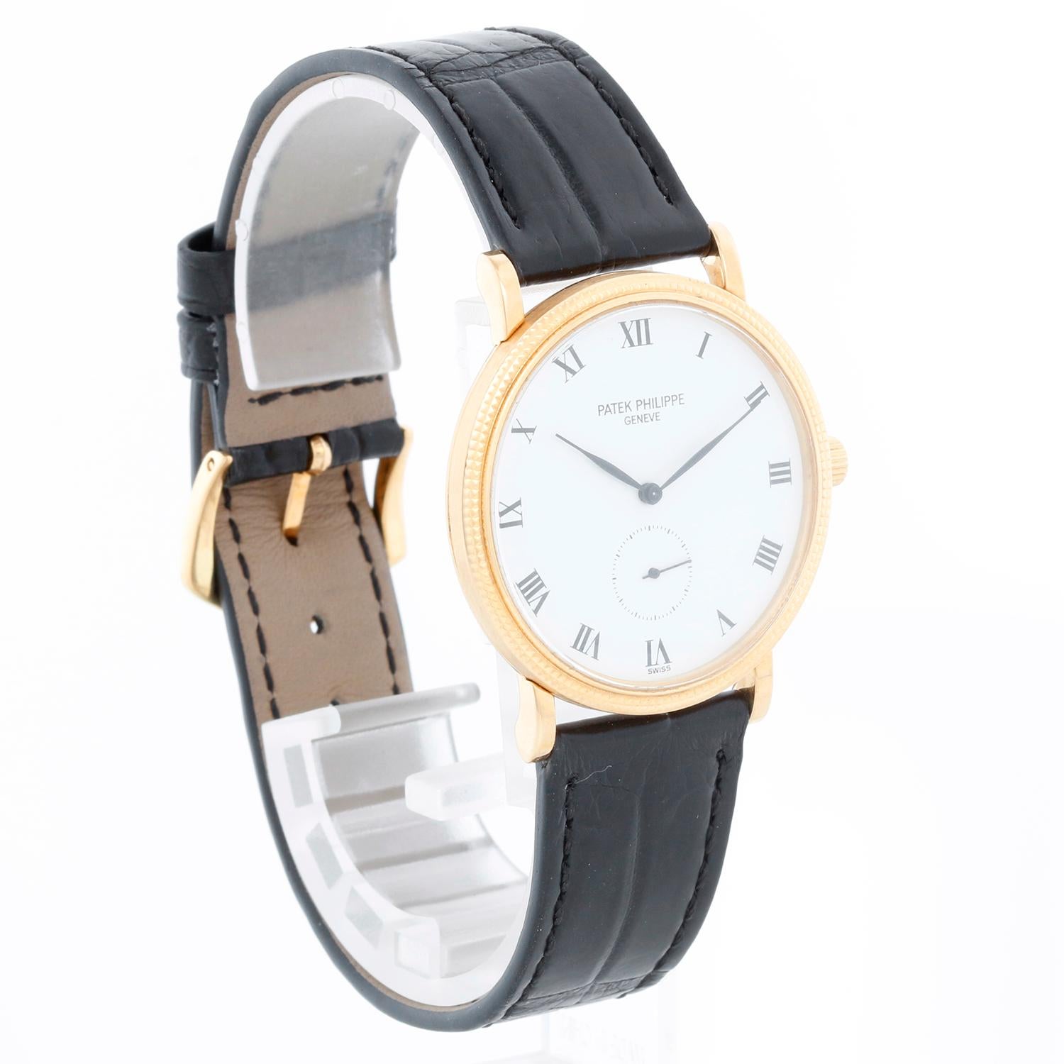Patek Philippe Calatrava 18k Rose Gold Men's Manual Winding Watch  3919 R (or 39 In Excellent Condition For Sale In Dallas, TX