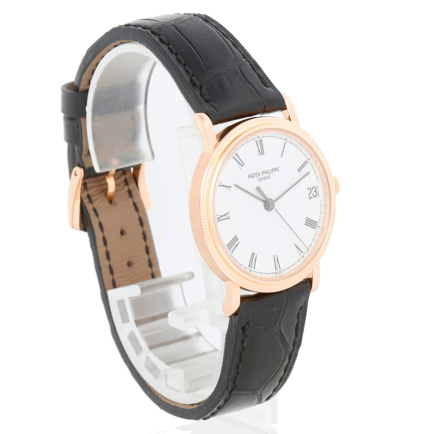 Patek Philippe Calatrava 18k Rose Gold Men's Watch  3802 R (or 3802R ) In Excellent Condition In Dallas, TX