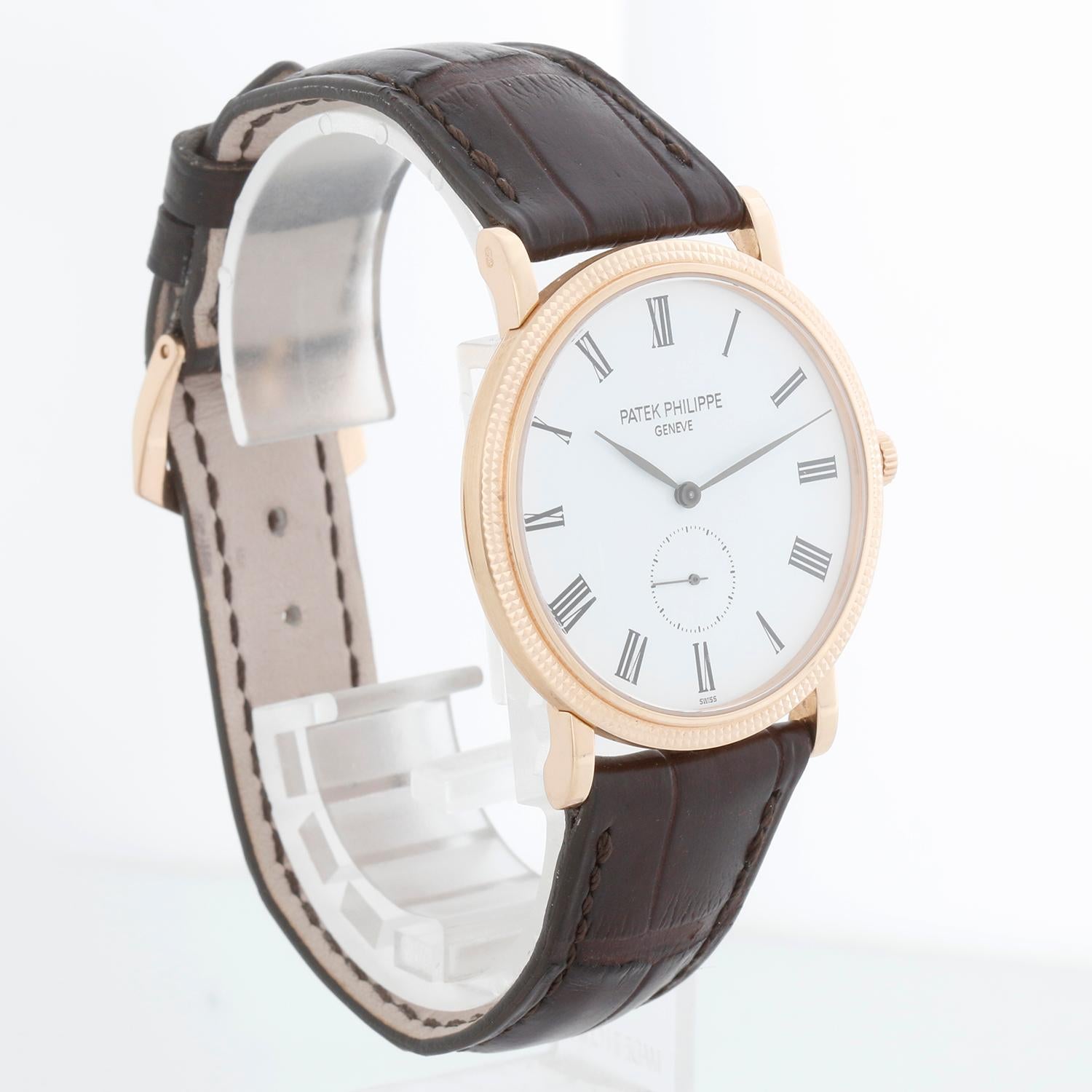 Reloj de caballero Patek Philippe Calatrava de oro rosa de 18 quilates 5119-R (o 5119R) en Excelente estado para la venta en Dallas, TX