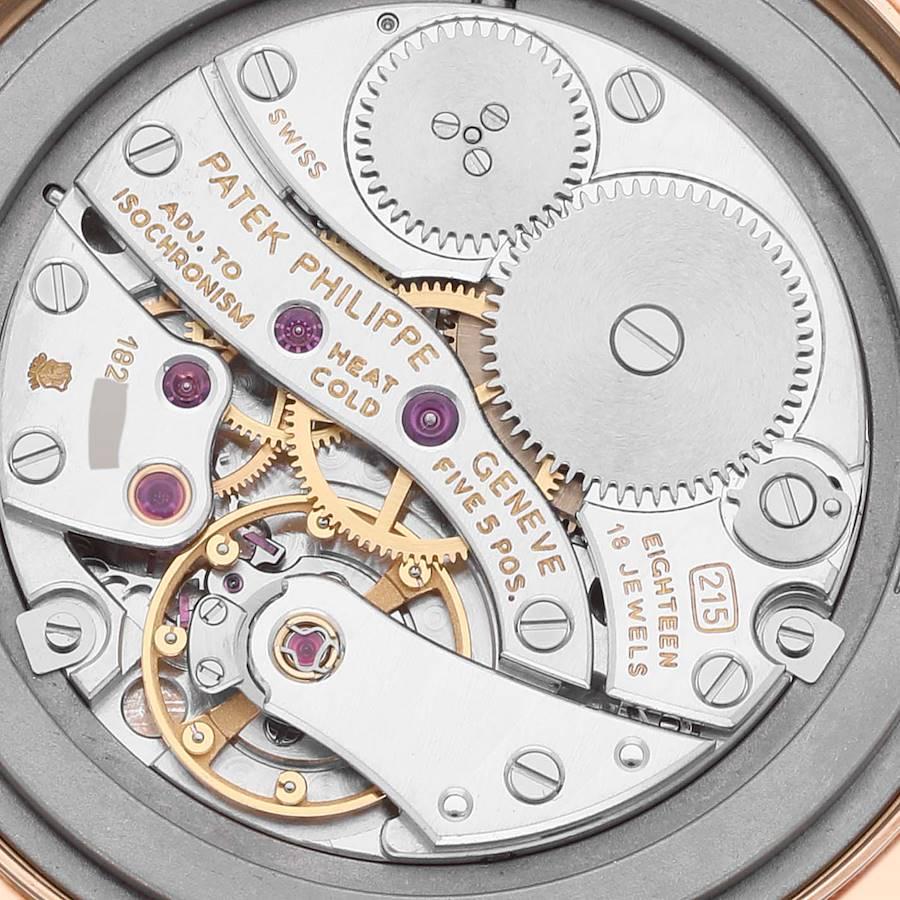 18 Karat Roségold Silber Zifferblatt Herrenuhr 3923 von Patek Philippe Calatrava 4