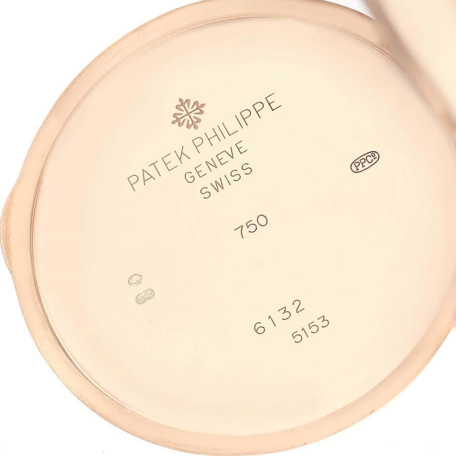 Men's Patek Philippe Calatrava 18k Rose Gold Silver Dial Mens Watch 5153R For Sale