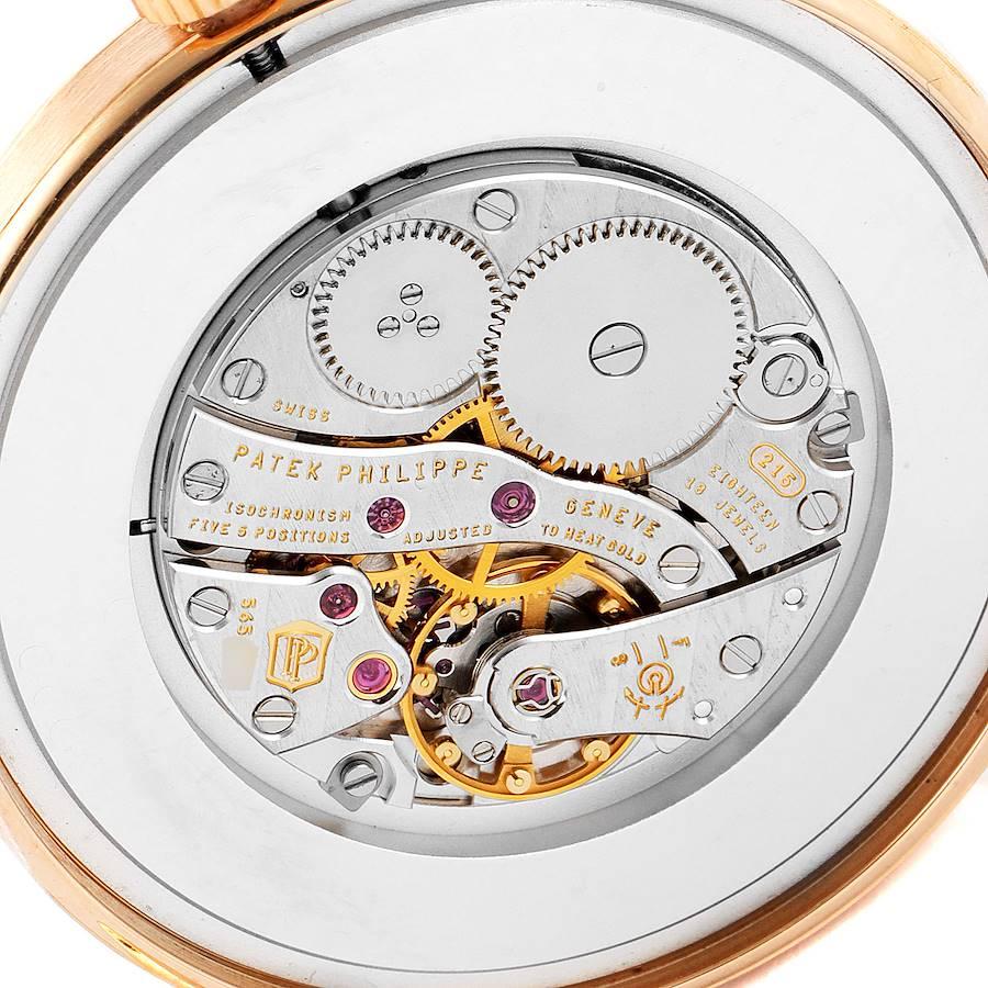 Patek Philippe Calatrava Herrenuhr 5196 mit 18 Karat Roségold und silbernem Zifferblatt im Angebot 4