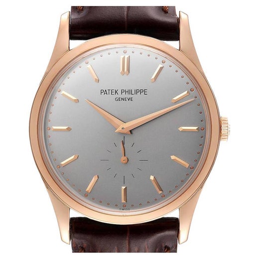 Patek Philippe Calatrava 18k Rose Gold Silver Dial Mens Watch 5196 For Sale  at 1stDibs | patek philippe rose gold mens watch, 6119g - calatrava price,  5196 patek