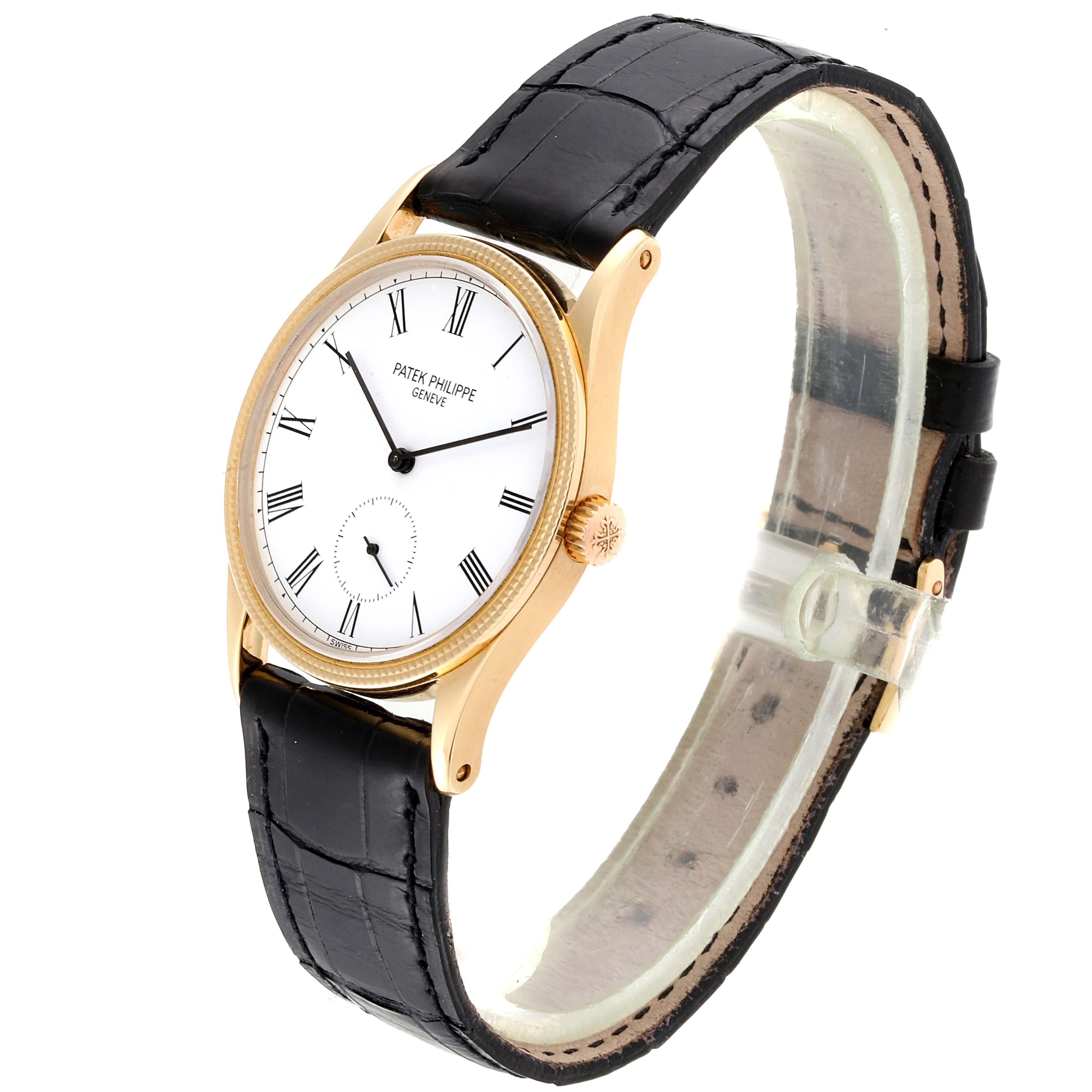 Patek Philippe Calatrava 18 Karat Rose Gold Vintage Watch 3796 In Excellent Condition For Sale In Atlanta, GA