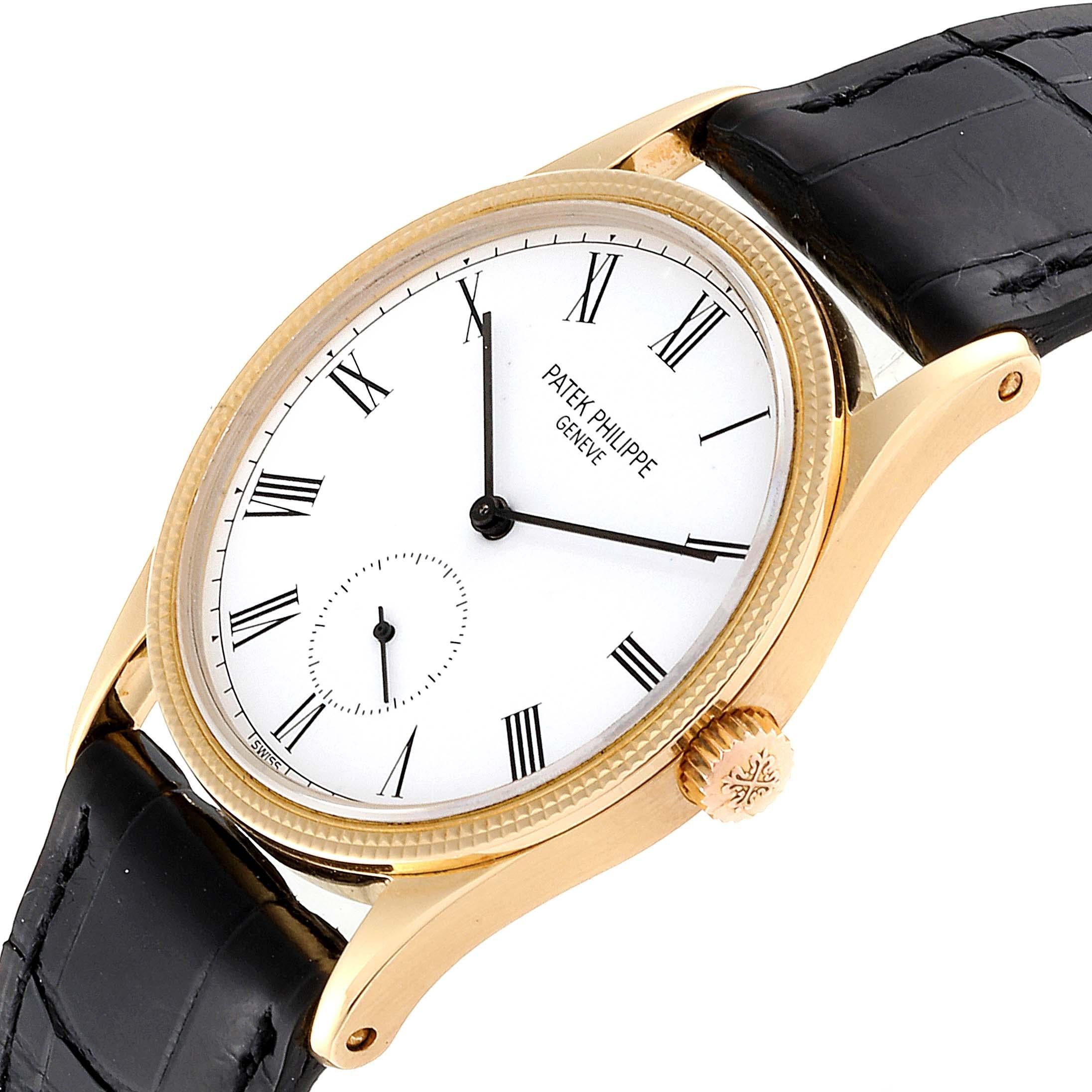 Men's Patek Philippe Calatrava 18 Karat Rose Gold Vintage Watch 3796 For Sale