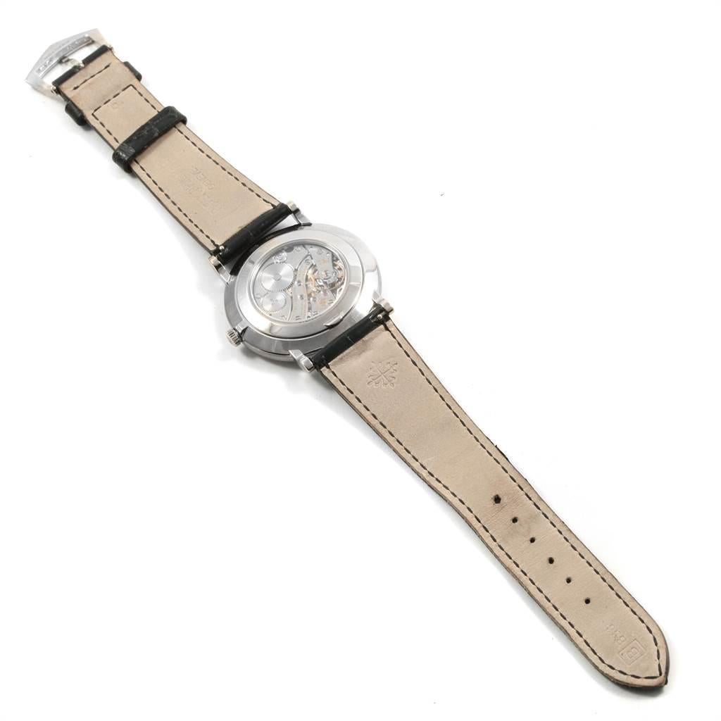 Patek Philippe Calatrava 18 Karat White Gold Automatic Men’s Watch 5119 For Sale 6