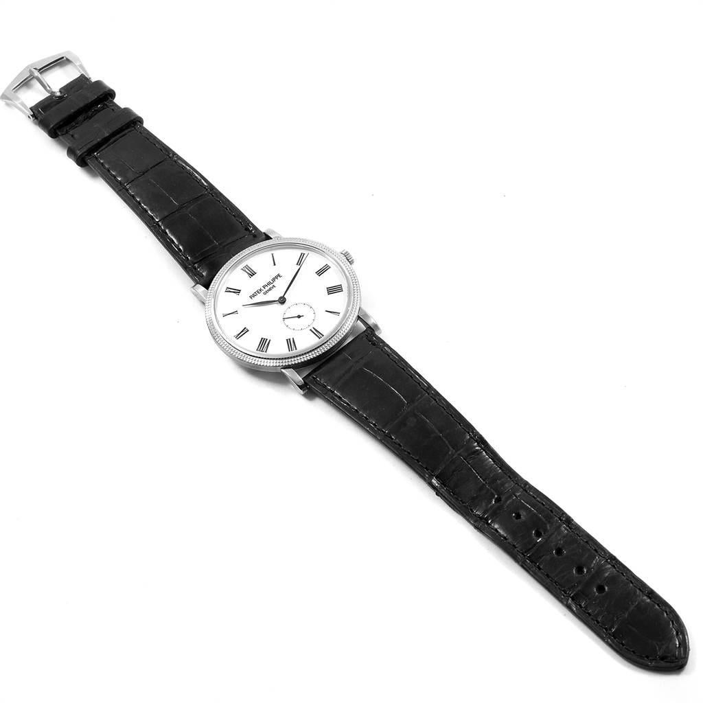 Patek Philippe Calatrava 18 Karat White Gold Automatic Men’s Watch 5119 For Sale 7
