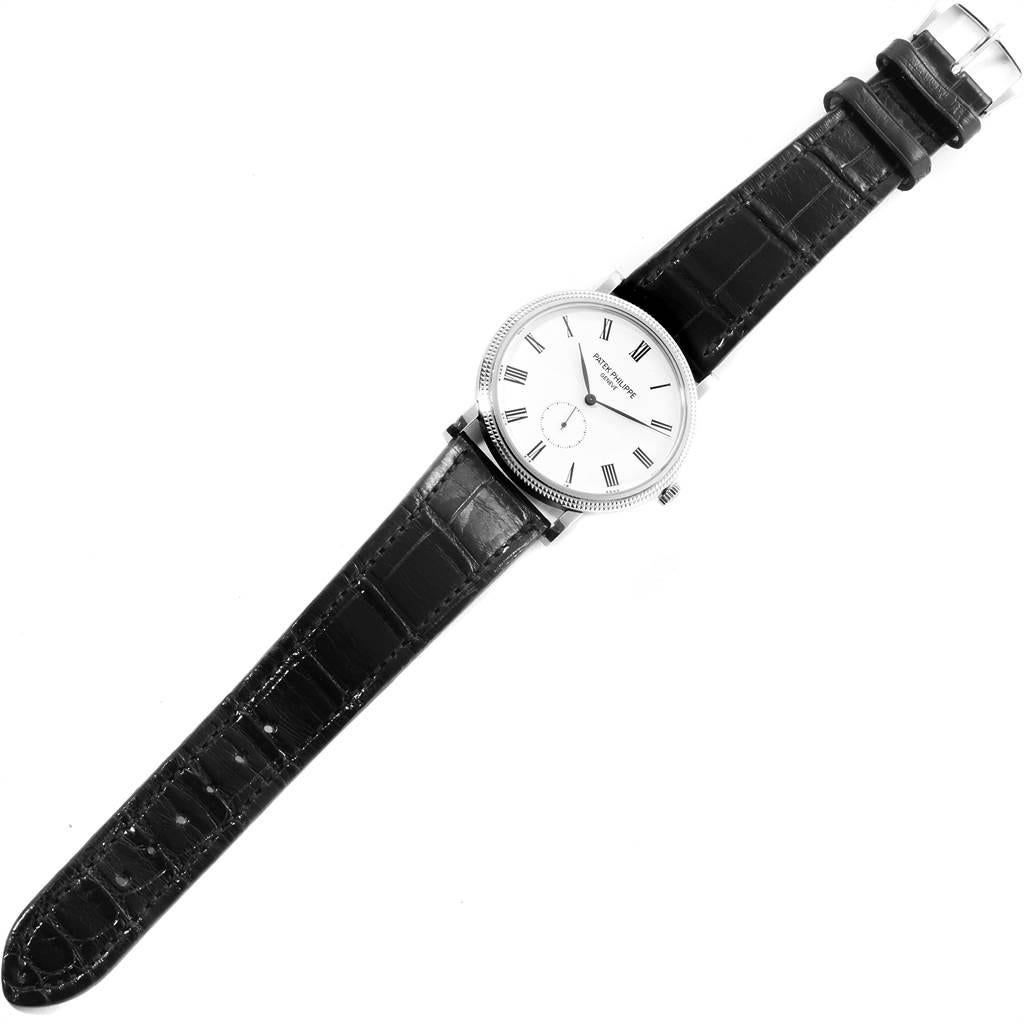 Patek Philippe Calatrava 18 Karat White Gold Automatic Men's Watch 5119 For Sale 5