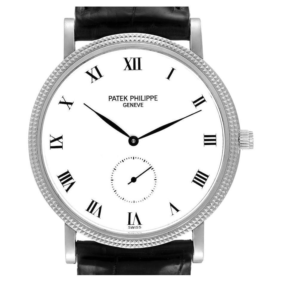 Patek Philippe White Gold Calatrava Wristwatch with Hobnail Bezel Ref ...