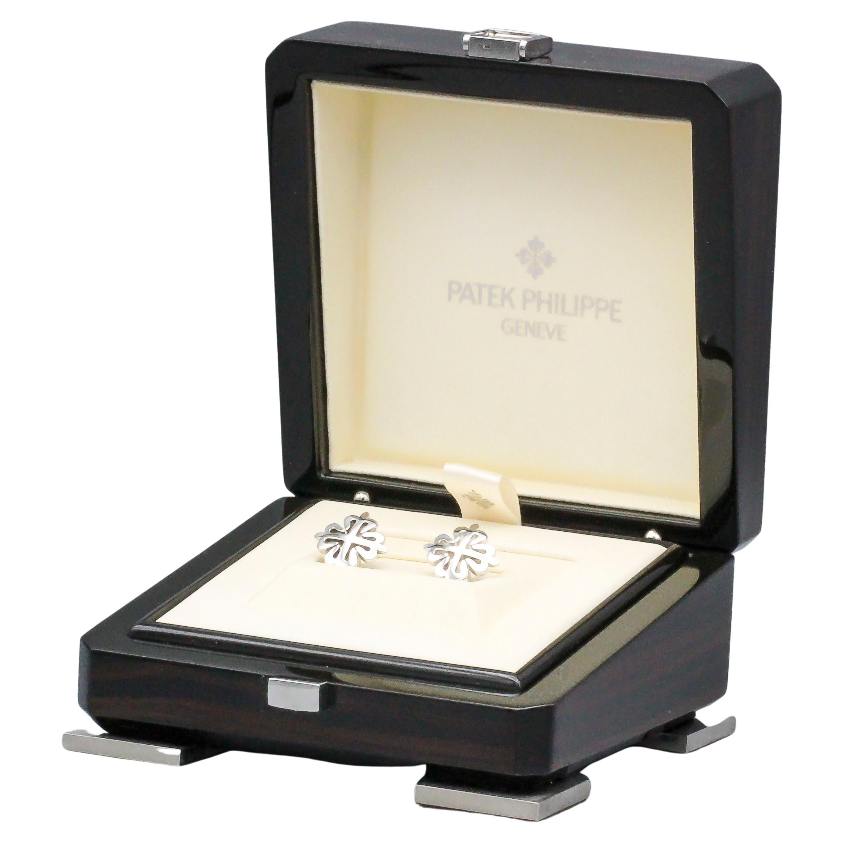 Patek Philippe Calatrava 18k White Gold Cross Cufflinks