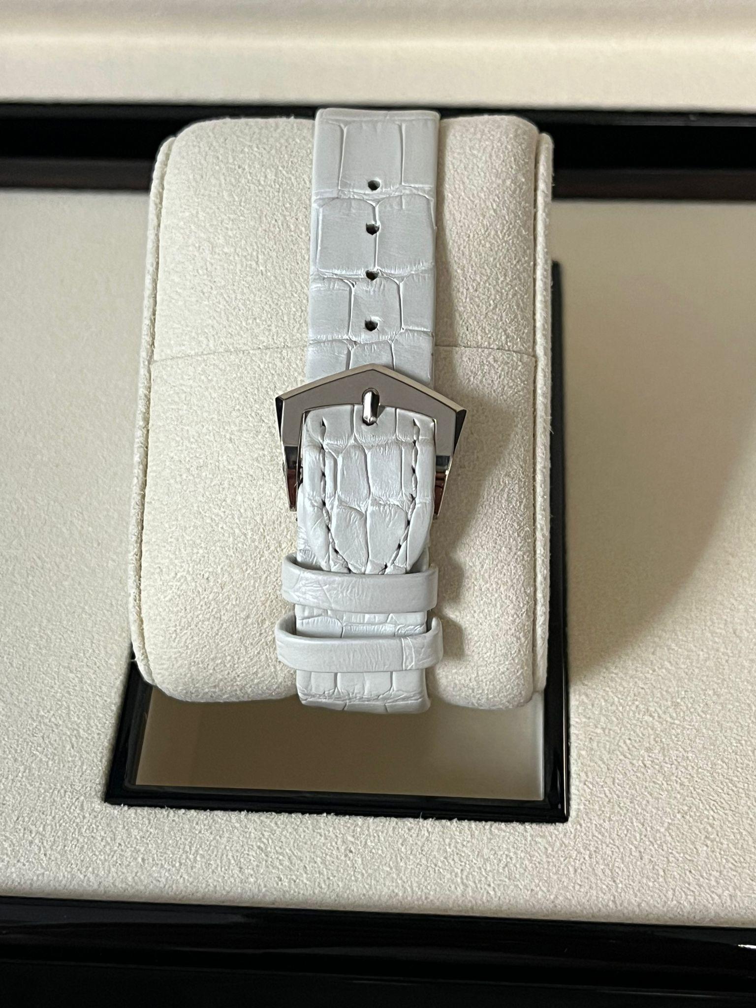 Patek Philippe Calatrava 18K White Gold Diamond Bezel Ladies Watch 7122/200G-001 For Sale 12