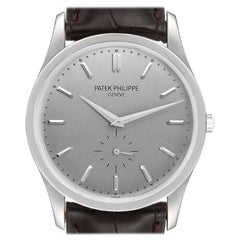 Patek Philippe Calatrava 18k White Gold Mechanical Mens Watch 5196