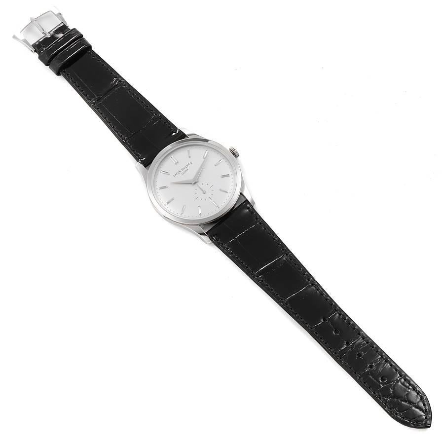 Patek Philippe Calatrava 18k White Gold Mechanical Mens Watch 5196 Unworn For Sale 1