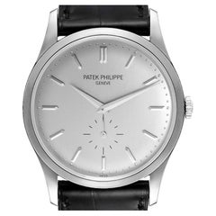 Patek Philippe Calatrava 18k White Gold Mechanical Mens Watch 5196 Unworn