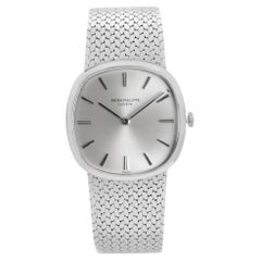 Patek Philippe Calatrava Oro Bianco 18k Quadrante Argento Orologio da Uomo a Carica Manuale 3544-1