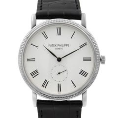 Patek Philippe Calatrava 18k White Gold White Dial Hand-Wind Men Watch 5119G-001