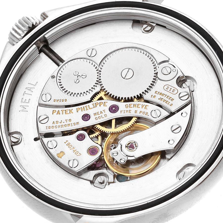Patek Philippe Calatrava 18K White Gold White Dial Mens Watch 5115 In Excellent Condition In Atlanta, GA
