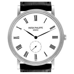 Patek Philippe Calatrava 18k White Gold  White Dial Mens Watch 5119