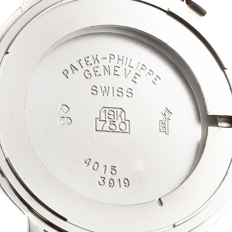 Patek Philippe Montre Calatrava pour homme en or blanc 18 carats avec bracelet blanc 3919 2