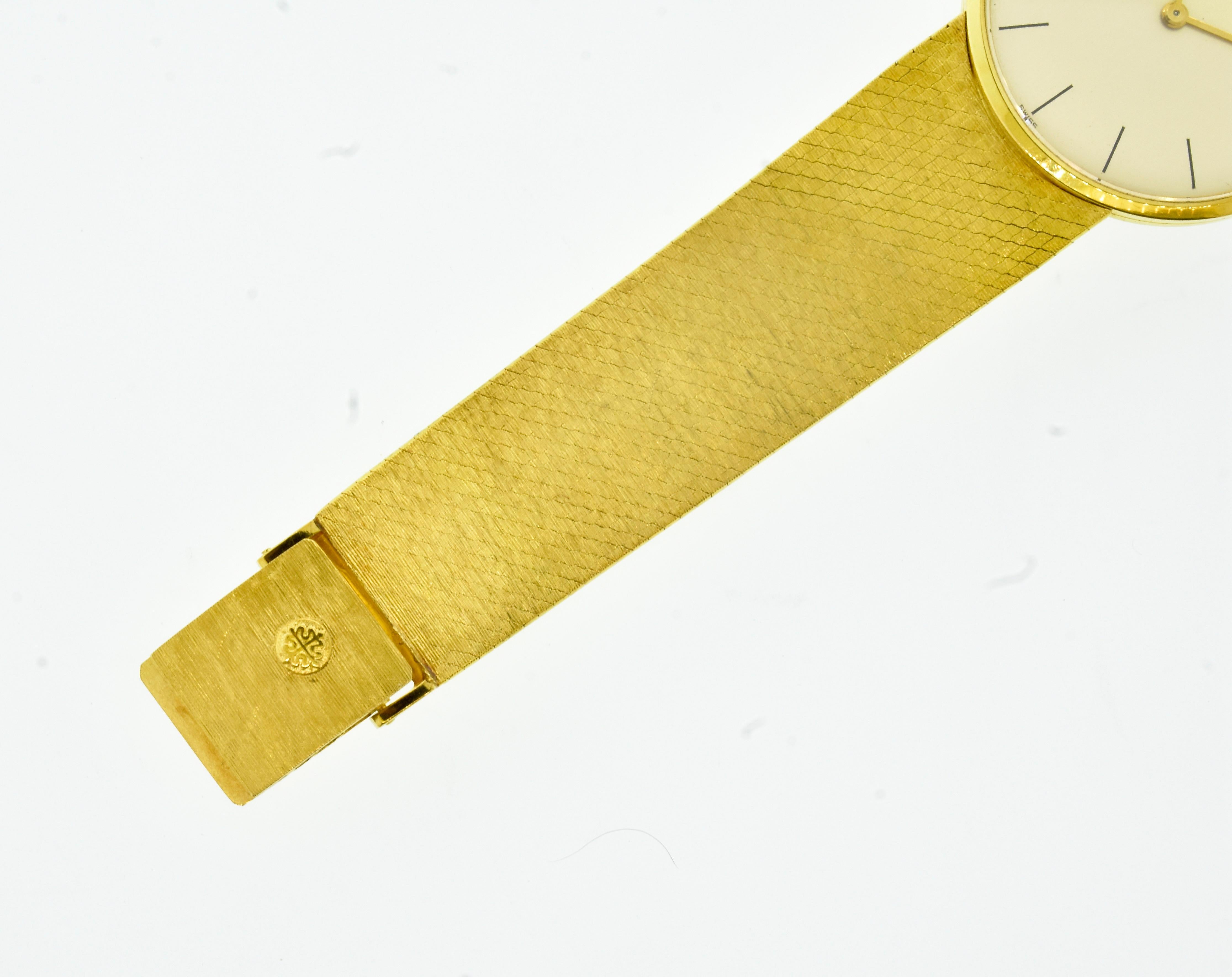 Patek Philippe Calatrava 18K with original gold strap, Vintage, c. 1960 4