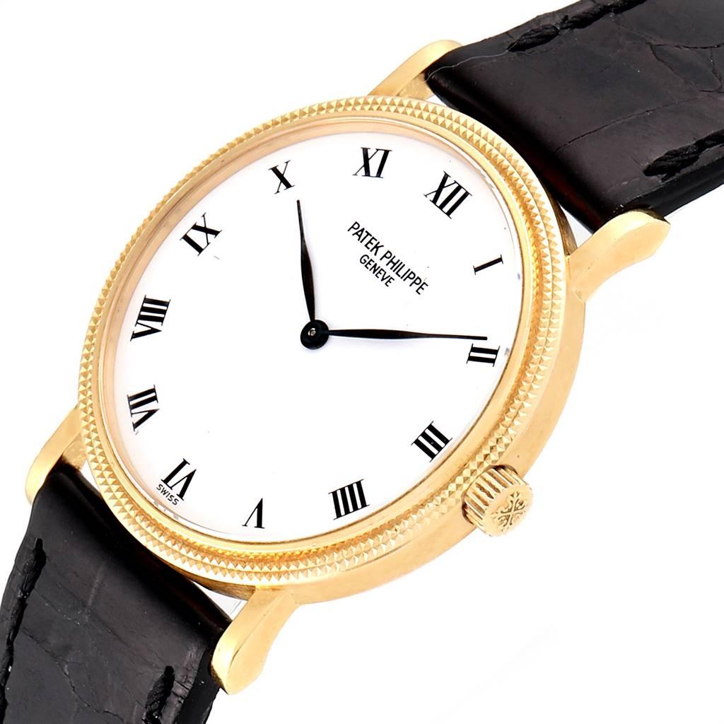 Patek Philippe Calatrava 18 Karat Yellow Gold Automatic Men's Watch 3992 For Sale 1