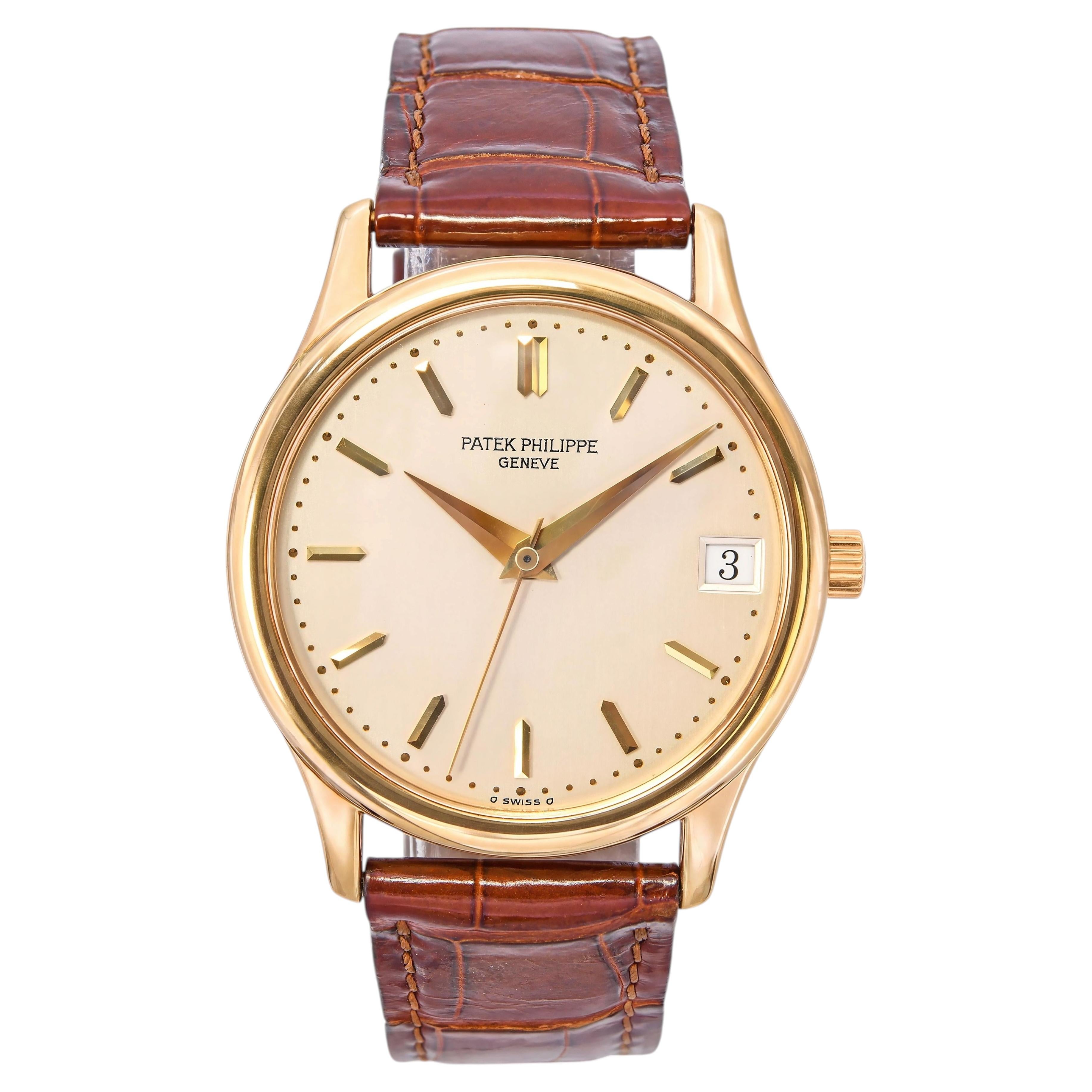 Reloj automático Patek Philippe Calatrava de oro amarillo de 18k, ref. 3998J