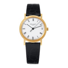 Patek Philippe Calatrava 18k Gelbgold Automatik-Armbanduhr Ref 3802J