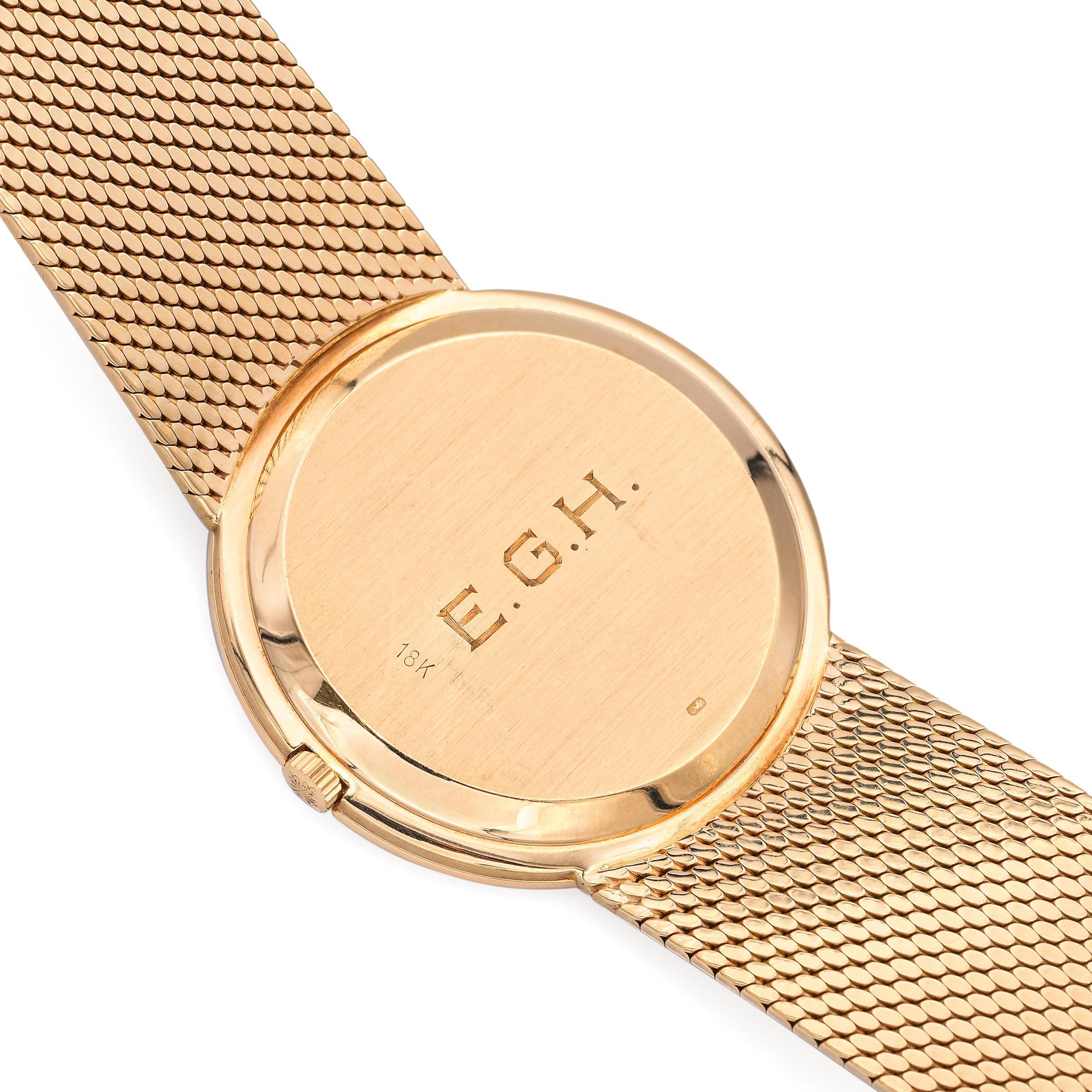 Patek Philippe Calatrava 18k Gelbgold Handaufzug Herrenuhr Ref. 3588 im Angebot 3