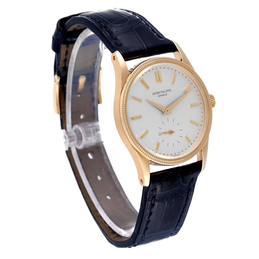 Patek Philippe Calatrava 18 Karat Gelbgold Hobnail Lünette Uhr 3796 im Zustand „Hervorragend“ im Angebot in Atlanta, GA