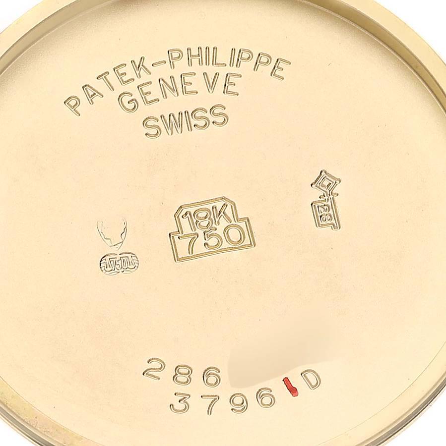 Patek Philippe Calatrava 18 Karat Gelbgold Hobnail Lünette Uhr 3796 im Angebot 3