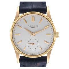 Patek Philippe Calatrava 18 Karat Gelbgold Hobnail Lünette Uhr 3796