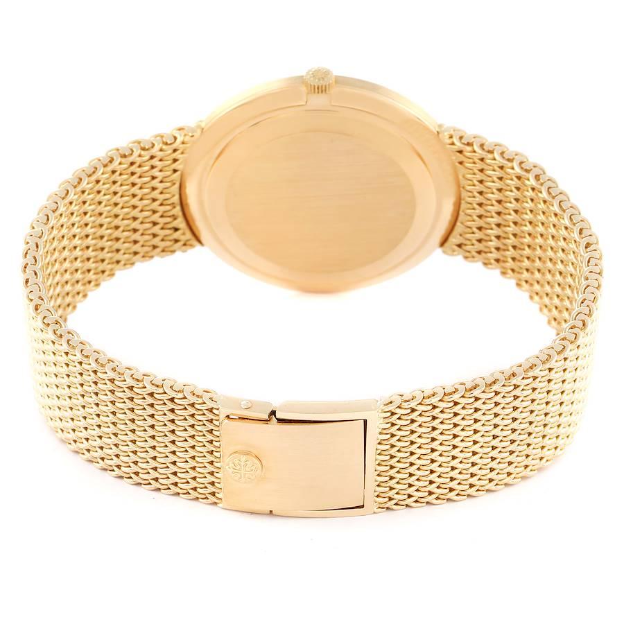 Patek Philippe Calatrava 18k Yellow Gold Ivory Dial Mens Watch 3893 1