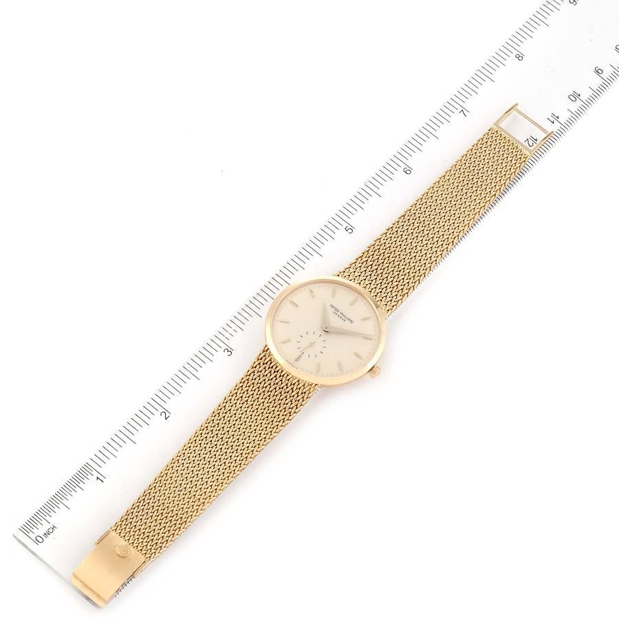 Patek Philippe Calatrava 18k Yellow Gold Ivory Dial Mens Watch 3893 2