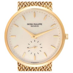 Patek Philippe Calatrava Oro Giallo 18k Quadrante Avorio Orologio Uomo 3893